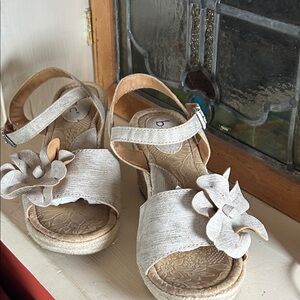 boc Cream Espadrilles with Floral Detail